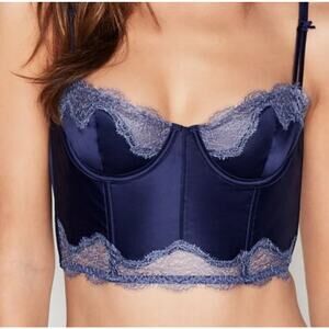 Victoria's Secret Dream Angels Unlined Balconette bra navy blue, size  36 DDD